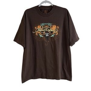 Papas & Beer Men’s Brown Graphic T-Shirt Short Sleeve Size XL
